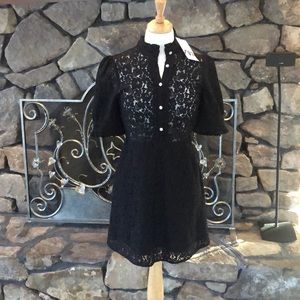 Zara Lace Dress with Rhinestone Buttons